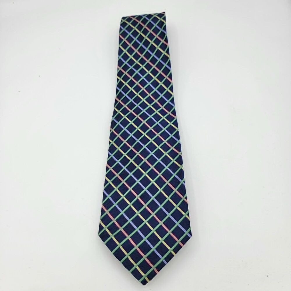 Lands' End Silk Italy Blue Men's Necktie Size 59 x 3.75 - Picture 2 of 7